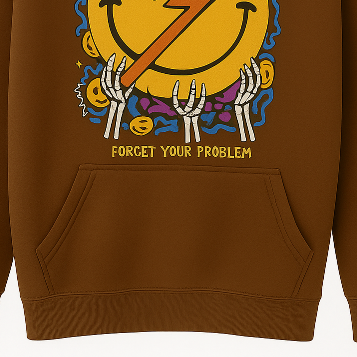 Smile Printed Brown Hoodie – Cozy & Stylish Everyday Wear