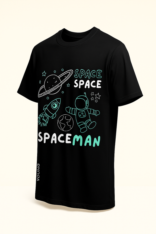 Space man colour full unique printed design on cotton lycra fabric